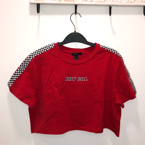 Red Racer BBY GRL Cropped Tee - Picture 3 of 4
